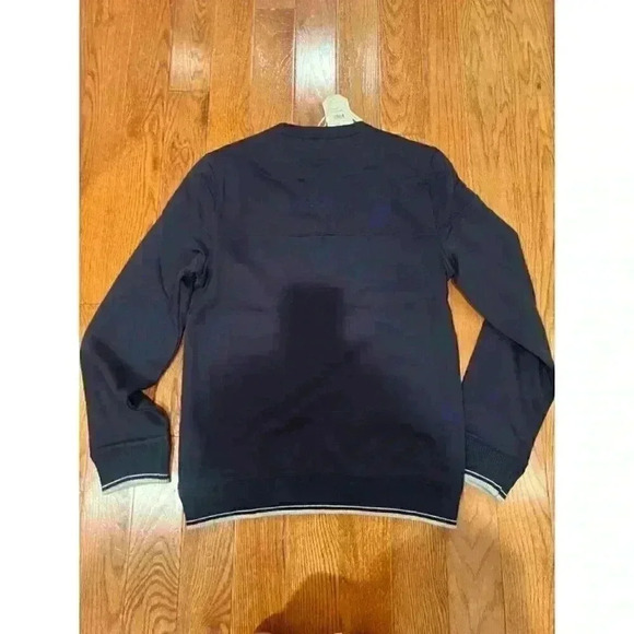 Ben Sherman Men's Quilted Navy Sweatshirt Small Corron Boend Preppy Academia - Picture 6 of 6